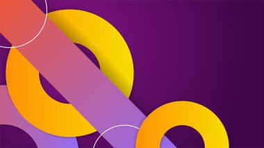 Kırmızı ve mavi renkli şekil tasarım arka planına sahip modern geometrik