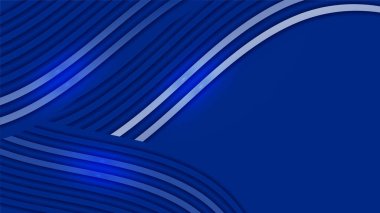 Sunum tasarımı, el ilanı, sosyal medya kapağı, web pankartı ve teknoloji afişi için modern modayı gösteren koyu mavi arkaplan