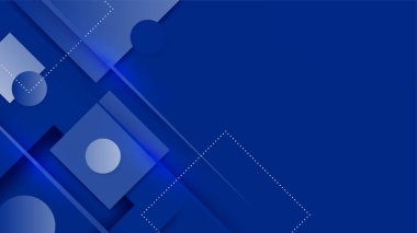 Sunum tasarımı, el ilanı, sosyal medya kapağı, web pankartı ve teknoloji afişi için modern modayı gösteren koyu mavi arkaplan