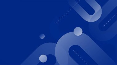 Sunum tasarımı, el ilanı, sosyal medya kapağı, web pankartı ve teknoloji afişi için modern modayı gösteren koyu mavi arkaplan