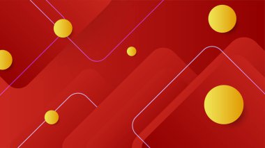 Geometrik şekilli soyut kırmızı renkli arkaplan