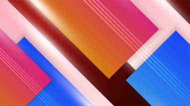 Geometrik şekilli soyut renkli arkaplan