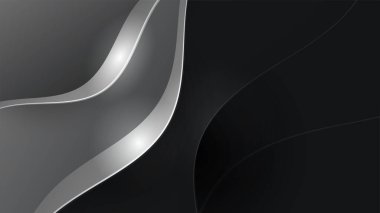 Sunum tasarımı, el ilanı, sosyal medya kapağı, web pankartı, teknoloji afişi için modern moda gradyan doku rengine sahip soyut siyah arkaplan