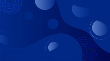 Sunum tasarımı, el ilanı, sosyal medya kapağı, web pankartı ve teknoloji afişi için modern modayı gösteren koyu mavi arkaplan