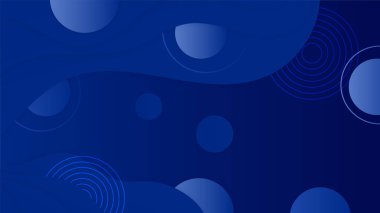 Sunum tasarımı, el ilanı, sosyal medya kapağı, web pankartı ve teknoloji afişi için modern modayı gösteren koyu mavi arkaplan