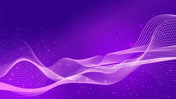 Абстрактный Фиолетовый Фон Волнами — стоковый вектор