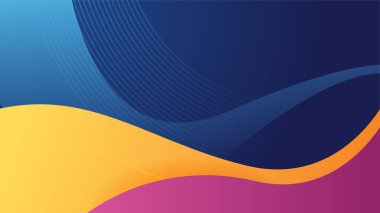 Dalgalar ve dairelerle soyut mavi ve pembe arkaplan