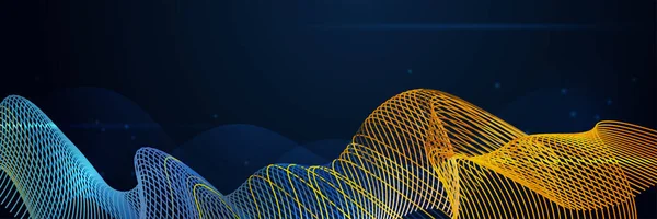 Дизайн Цифрового Баннера Голубой Технологии Дизайн Современных Роскошных Футуристических Технологий — стоковый вектор