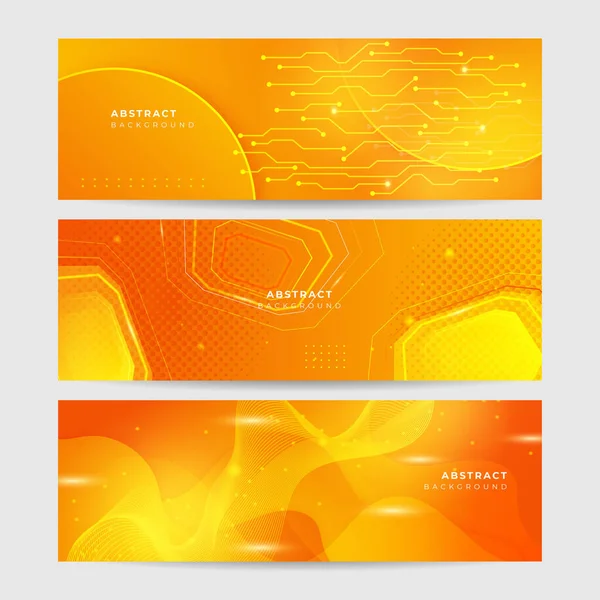 Website Header Banner Design Abstract Geometric Background Connecting Dots Lines — Stock Vector