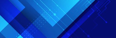 Geniş Siber Güvenlik İnternet ve ağ konsepti. Çeşitli teknolojik elementlere sahip yüksek teknoloji vektör çizimi. Soyut küresel bilim kurgu kavramı. Mavi arkaplanda dijital internet iletişimi.