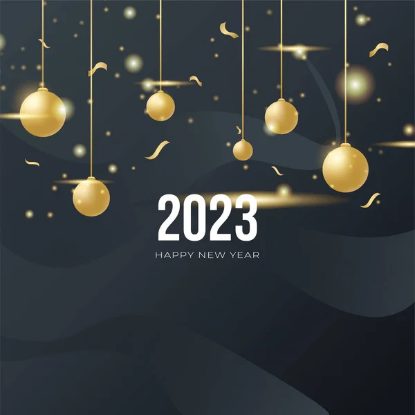 Creative Concept Happy New Year Set Logo 2023 Design Templates — Stock Vector
