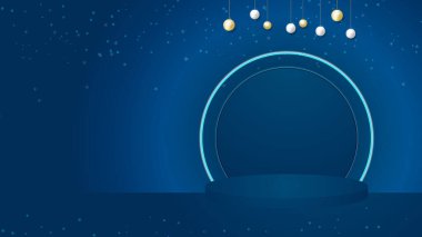 Mutlu noeller ve mutlu yeni yıl afişleri, şenlikli podyum ve fotokopi alanı