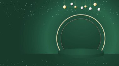 Mutlu noeller ve mutlu yeni yıl afişleri, şenlikli podyum ve fotokopi alanı