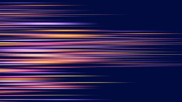 现代抽象高速光效应 带有弯曲光束的抽象背景 技术未来主义动态运动 横幅或海报设计背景概念的运动模式 — 图库矢量图片