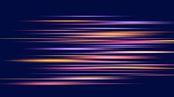 现代抽象高速光效应 带有弯曲光束的抽象背景 技术未来主义动态运动 横幅或海报设计背景概念的运动模式 — 图库矢量图片