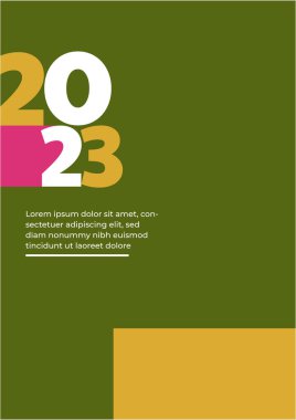Lüks tasarım mutlu yıllar 2023 Renkli sayıyla