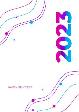 Mutlu 2023 yılları! 2023 tipografi logo tasarımı konsepti. Yeni yılın kutlu olsun 2023 logo tasarımı. Markalaşma, afiş, kapak, kart için minimal modacı