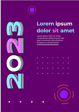 2023 yeni yıl modern tasarım şablonu