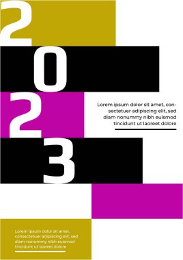 2023 yeni yıl modern tasarım şablonu