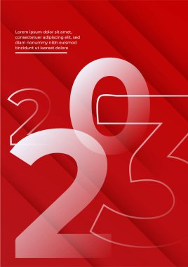 2023 yeni yıl modern tasarım şablonu