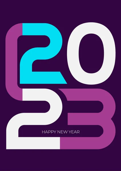 Творческая Концепция 2023 Новым Годом Плакаты Дизайн Шаблонов Логотипом 2023 — стоковый вектор