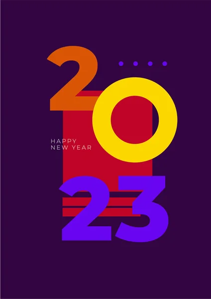 Творческая Концепция 2023 Новым Годом Плакаты Дизайн Шаблонов Логотипом 2023 — стоковый вектор