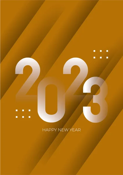 Concepto Creativo Carteles Feliz Año Nuevo 2023 Plantillas Diseño Con — Vector de stock