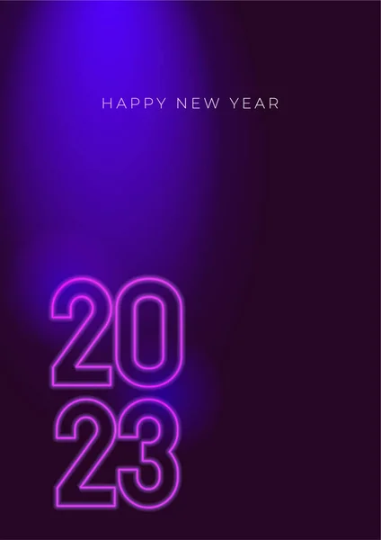 Creatief Concept Van 2023 Happy New Year Posters Design Sjablonen — Stockvector