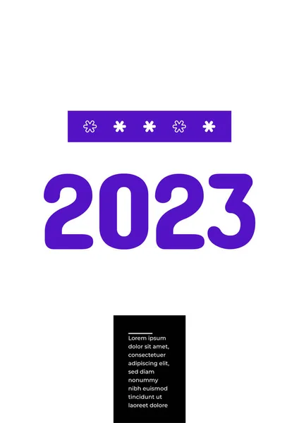 Luxusní Design Šťastný Nový Rok 2023 Barevným Číslem — Stockový vektor