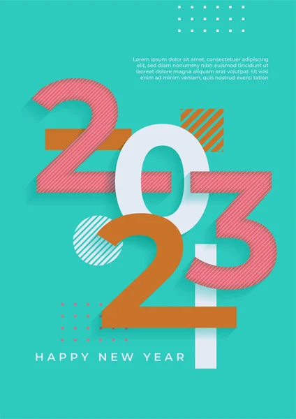 stock vector Creative concept of 2023 Happy New Year poster. Design templates with typography logo 2023 for celebration and season decoration. Minimalistic trendy backgrounds for branding, banner, cover, card