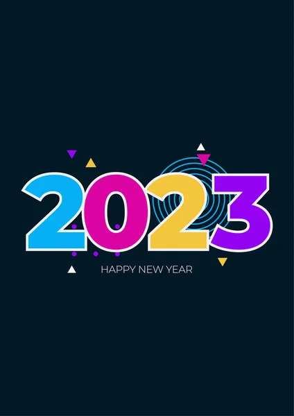 Bonne Année 2023 2023 Typographie Logo Design Concept Bonne Année — Image vectorielle