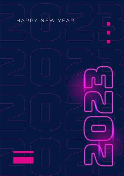 Feliz Año Nuevo 2023 Concepto Diseño Logotipo Tipografía 2023 Feliz — Vector de stock