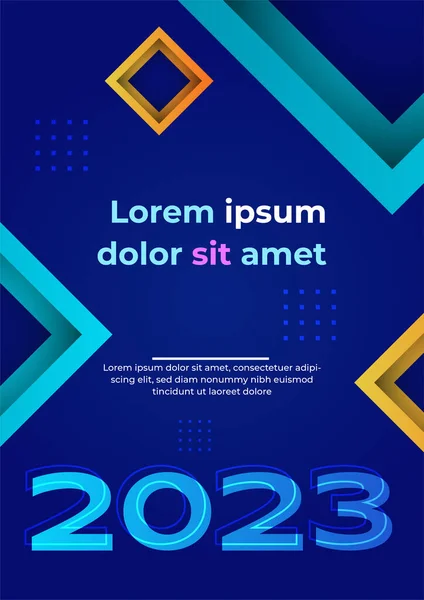stock vector 2023 new year modern design template