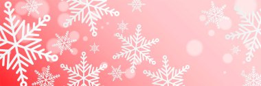Metin alanı olan kırmızı ve beyaz Noel kar tanesi afişi arkaplanı