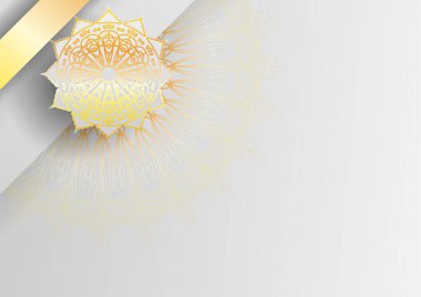 Yaratıcı lüks dekoratif mandala geçmişi. Lüks dekoratif mandala tasarımı altın rengi arka plan