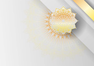 Yaratıcı lüks dekoratif mandala geçmişi. Lüks dekoratif mandala tasarımı altın rengi arka plan