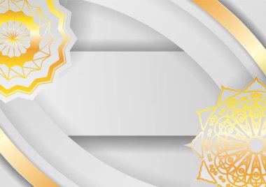 Yaratıcı lüks dekoratif mandala geçmişi. Lüks dekoratif mandala tasarımı altın rengi arka plan