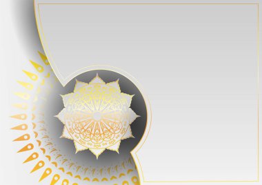 Yaratıcı lüks dekoratif mandala geçmişi. Lüks dekoratif mandala tasarımı altın rengi arka plan