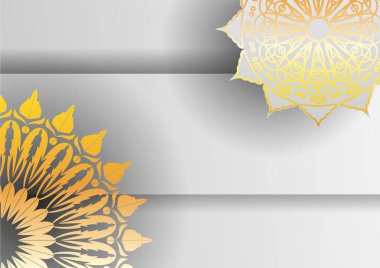 Yaratıcı lüks dekoratif mandala geçmişi. Lüks dekoratif mandala tasarımı altın rengi arka plan