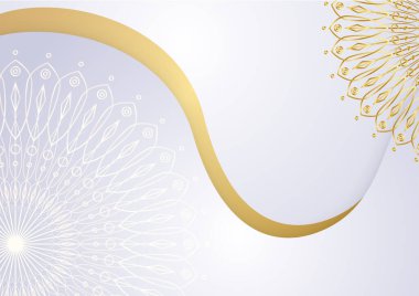 Lüks mandala arka planında altın arabesk desenli Arap islami doğu tarzı. Baskı, poster, kapak, broşür, broşür, afiş için dekoratif mandala. Yaratıcı lüks dekoratif mandala arka planı