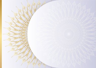 Lüks mandala arka planında altın arabesk desenli Arap islami doğu tarzı. Baskı, poster, kapak, broşür, broşür, afiş için dekoratif mandala. Yaratıcı lüks dekoratif mandala arka planı