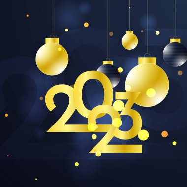 Mutlu yıllar 2023 sosyal medya şablonu ve tebrik kartı tasarımı