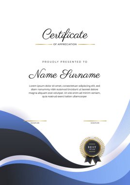 Başarı için modern sertifika şablonu