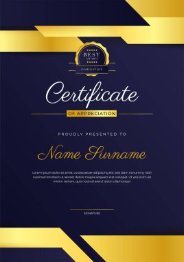 Altın rozetli ve sınırlı başarı sertifikası