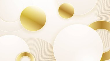 Soyut yumuşak altın çember çizgileri arka plan