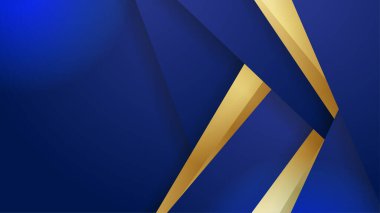 Lüks altın çizgileri olan soyut mavi arkaplan