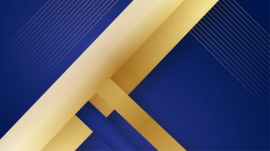 Lüks altın çizgileri olan soyut mavi arkaplan