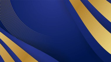 Lüks altın çizgileri olan soyut mavi arkaplan