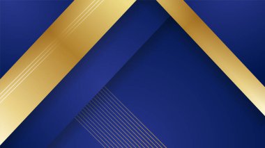 Lüks altın çizgileri olan soyut mavi arkaplan