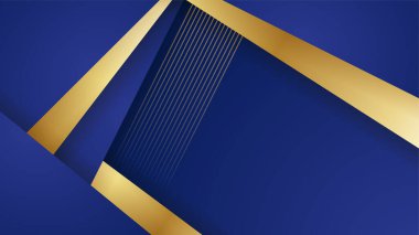 Lüks altın çizgileri olan soyut mavi arkaplan